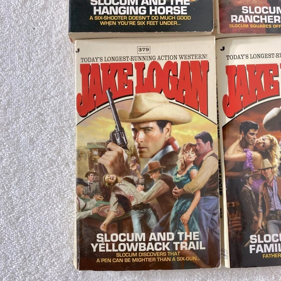 Vintage Jake Logan Action Western Romance Novels x4 - Picture 5 of 14